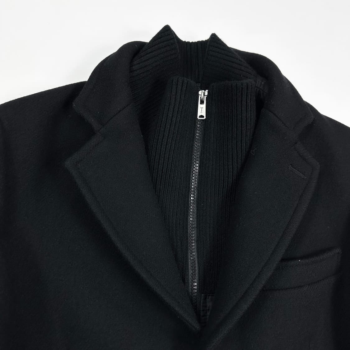 테이트 클래식 블랙 싱글 롱 코트자켓 (XL) 상품이미지4