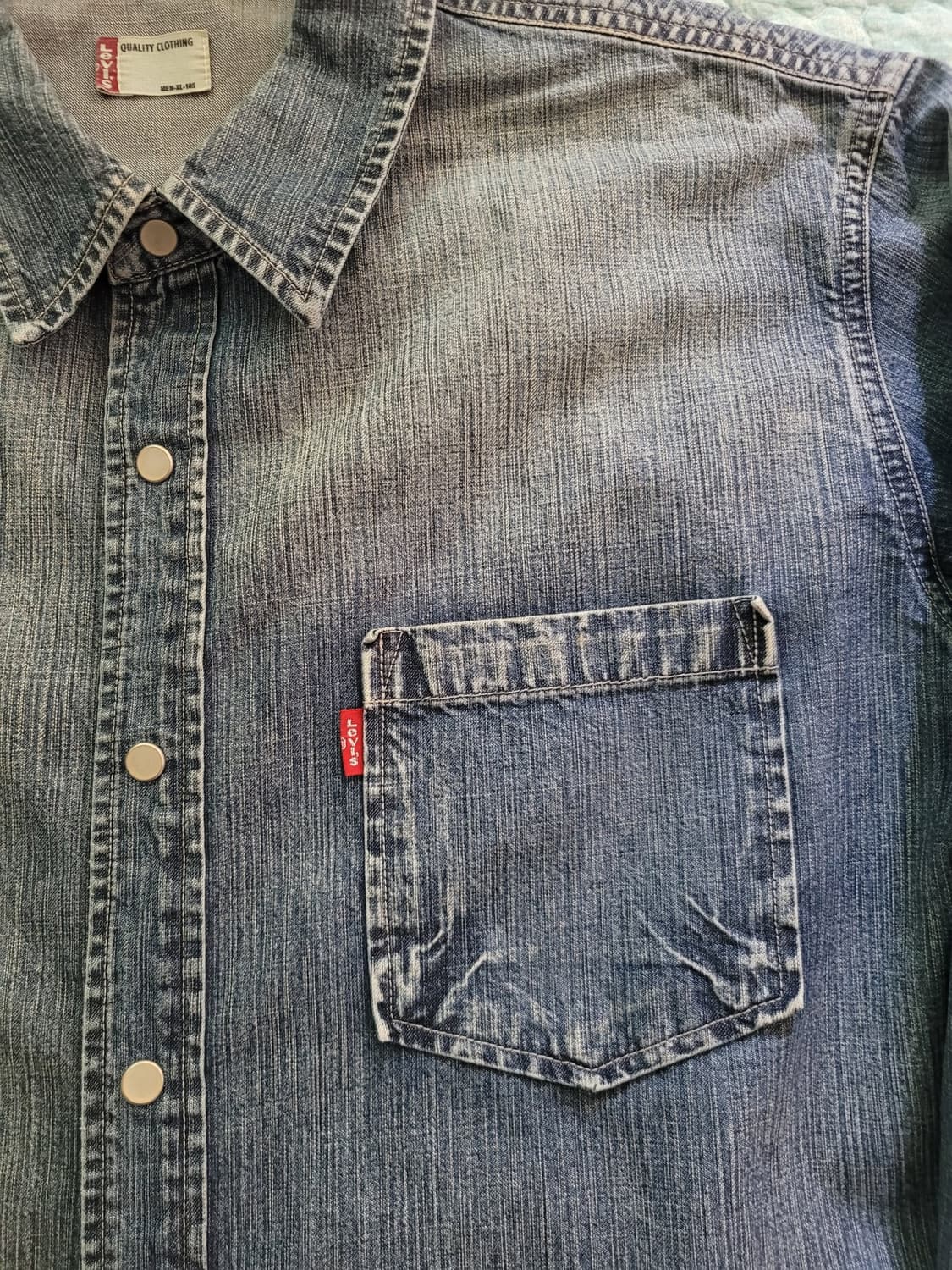리바이스 Levi's 원포켓 워싱 데님셔츠 XL 105사이즈 상품이미지4