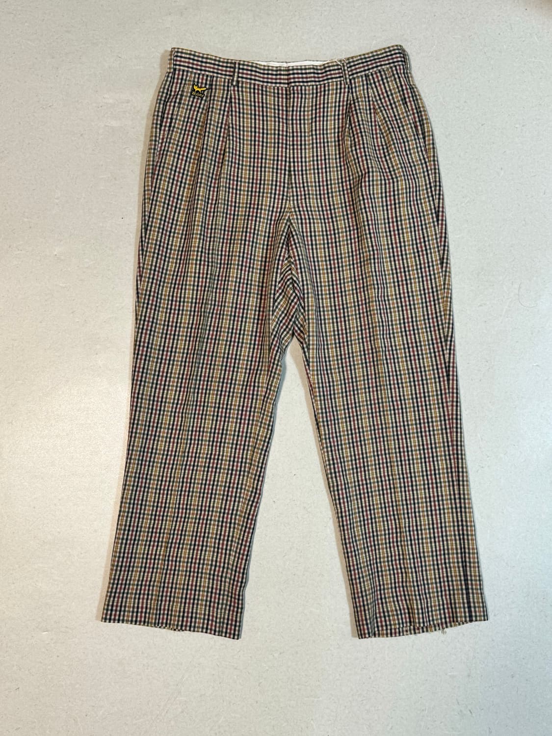 Wolsey 빈티지 컬러블록 체크 골프 팬츠 슬랙스 투턱 치노 팬츠 상품이미지1