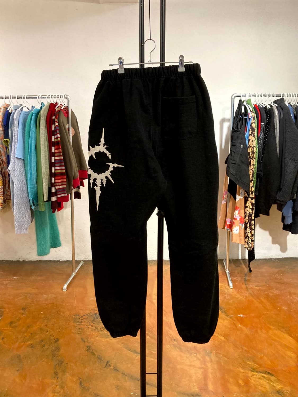 자수 스티치 와이드 스웻 팬츠 / XL 사이즈 상품이미지2