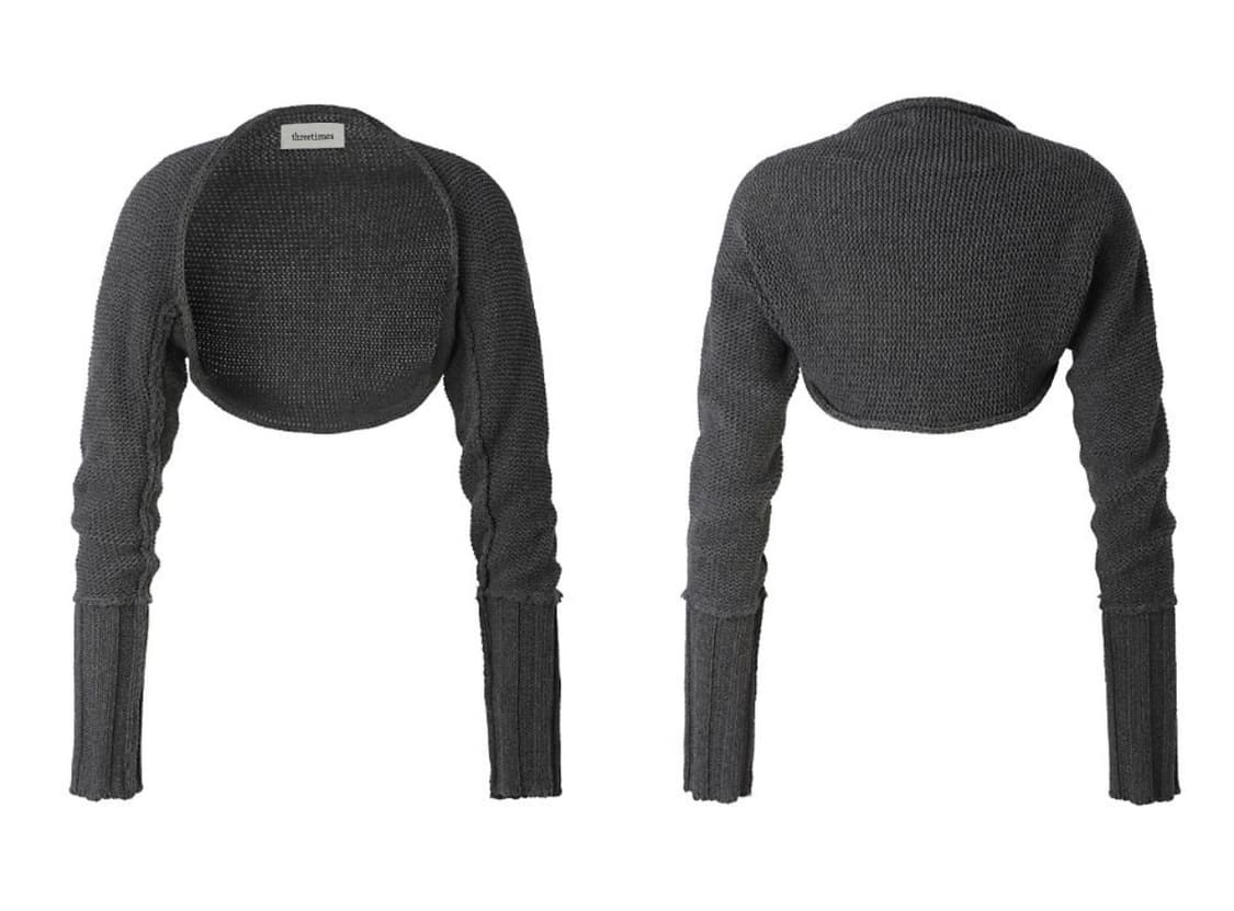 쓰리타임즈 코튼 리본 탑 & 쓰리타임즈 볼레로 세트 상품이미지4