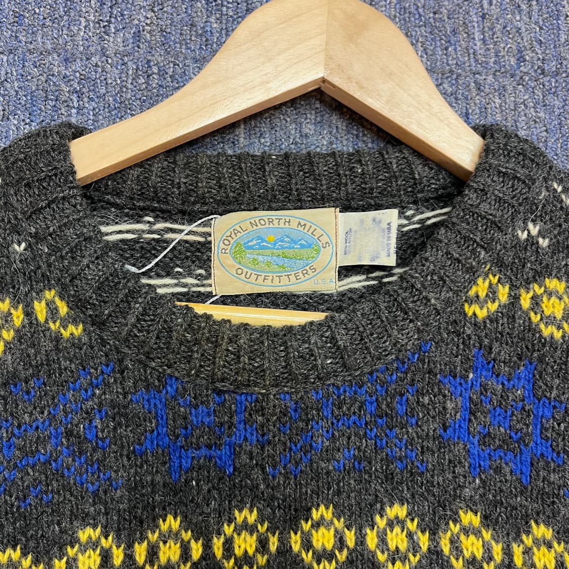 90s royal north mills 울 혼방 니트 상품이미지2