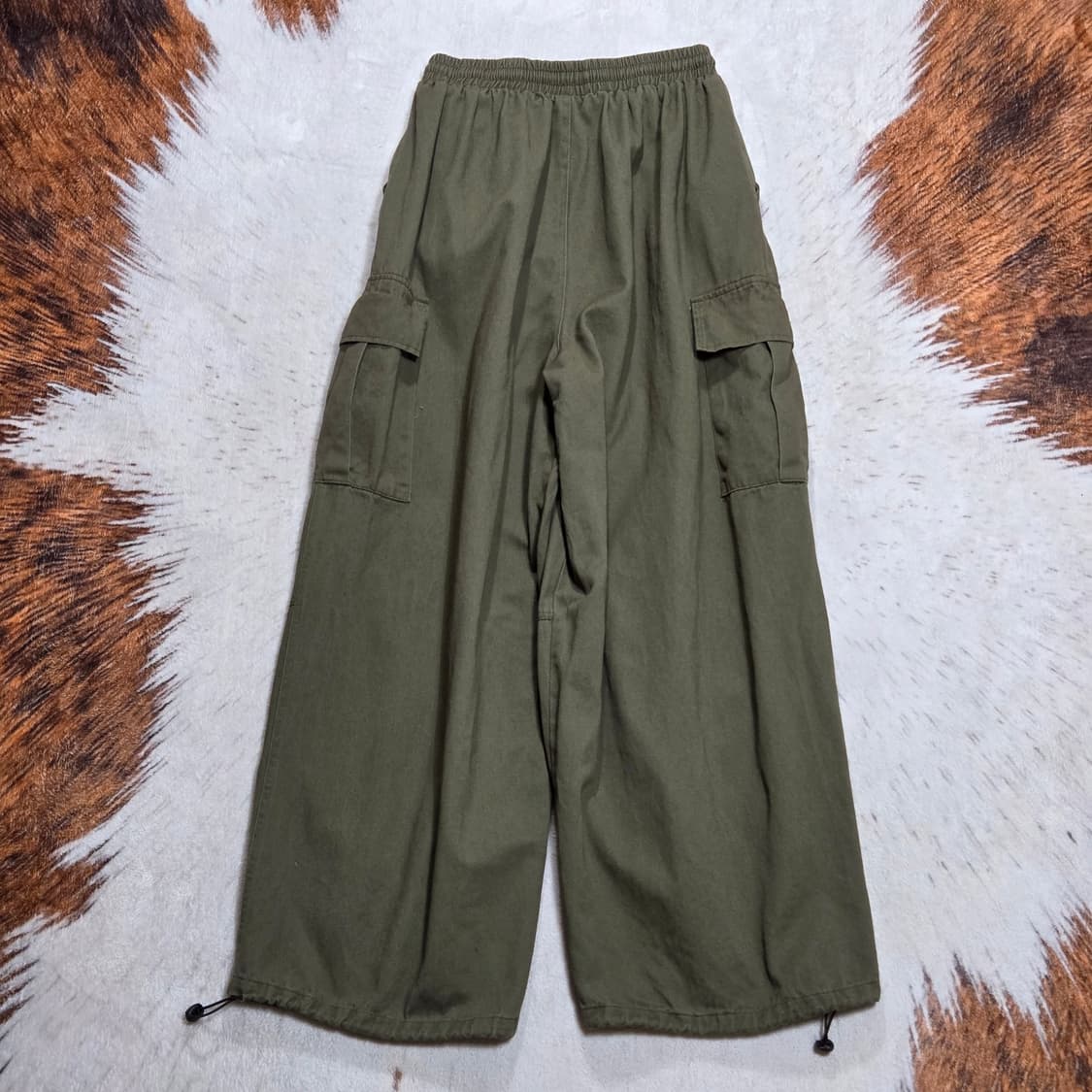 빈티지 카고 카키 코튼 벌룬 팬츠 상품이미지5