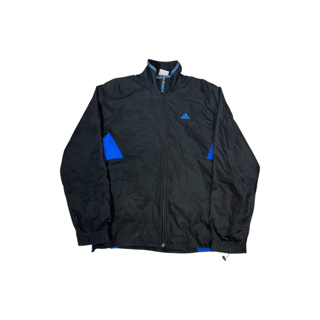 아디다스 블랙 블루 로고 바람막이 자켓 S 상품이미지5