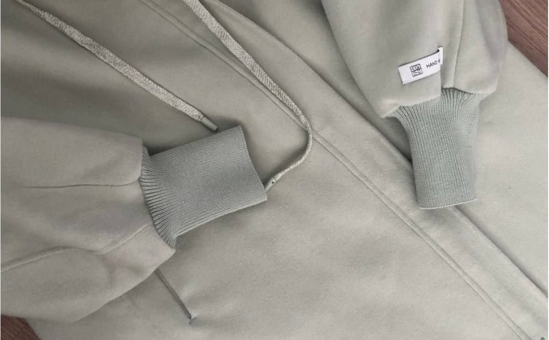 미착용새옷 에고이스트 봉긋소매 핸드메이드 후드코트 민트 66(55가능) 상품이미지3