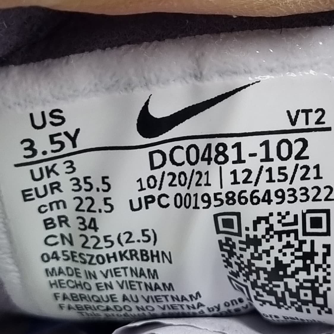 나이키 와플원 퍼플 운동화225 상품이미지6