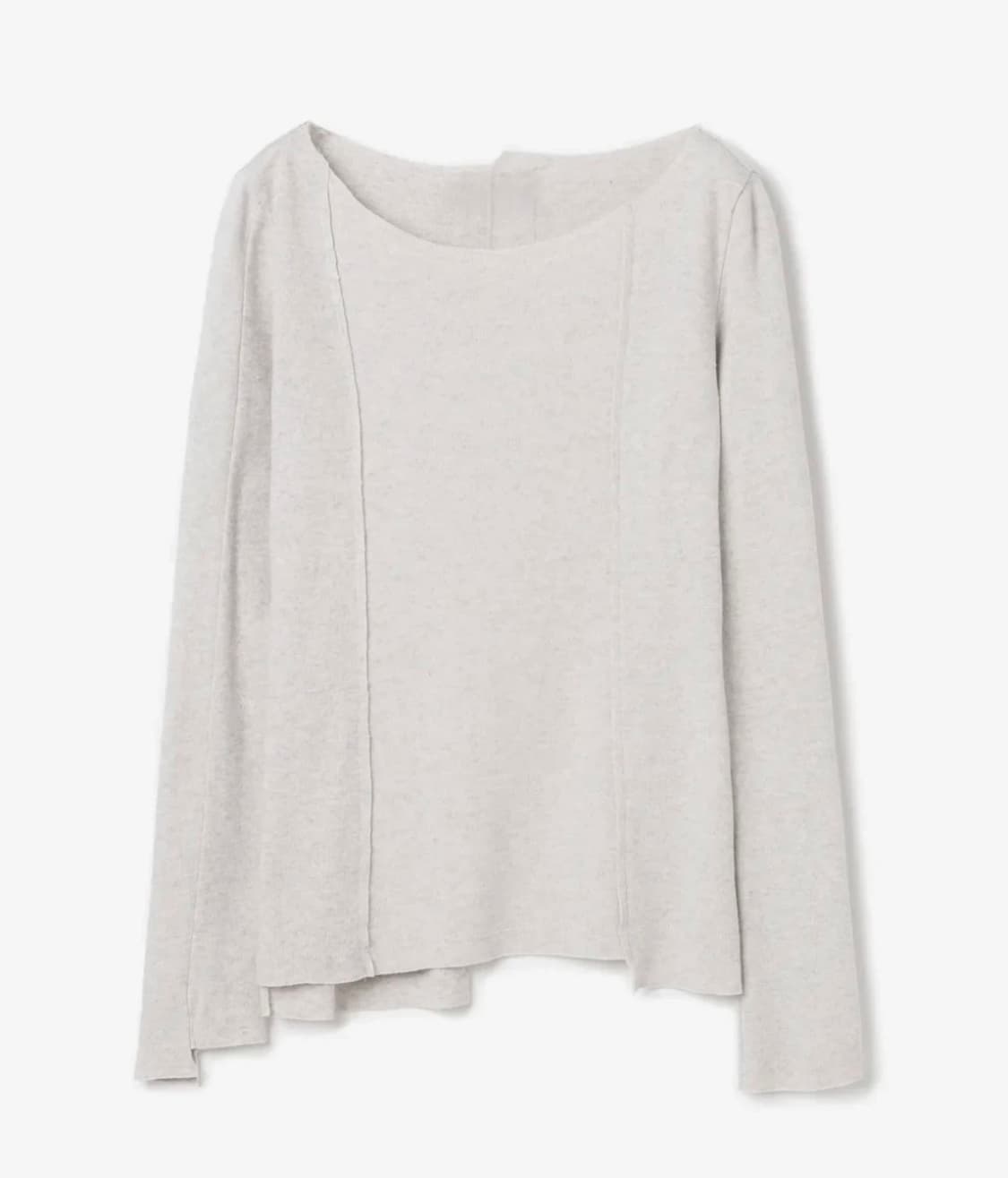 밀로우먼 컷오프 인시전 티셔츠 [화이트 멜란지] 상품이미지2