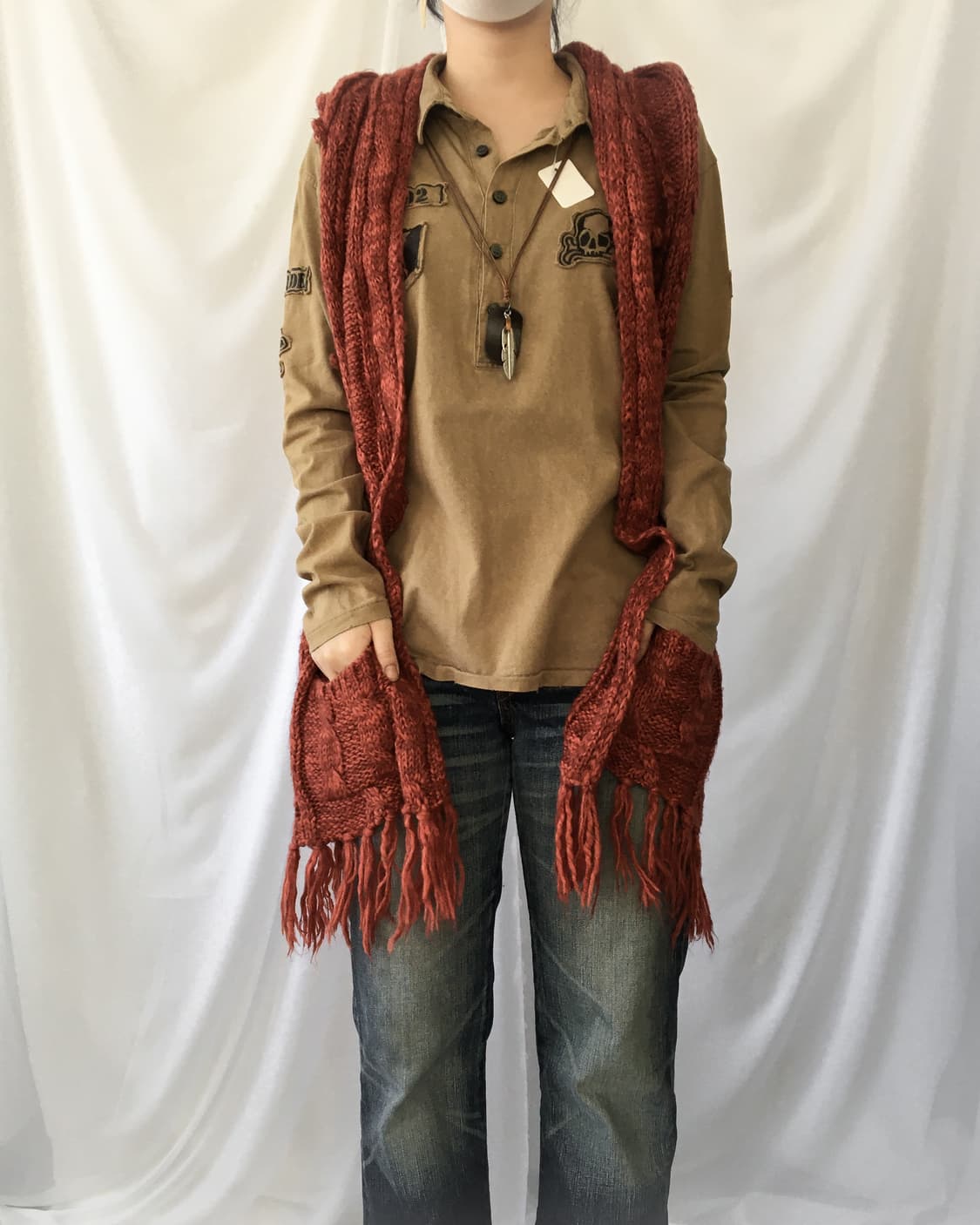  hood layer knit muffler 상품이미지7