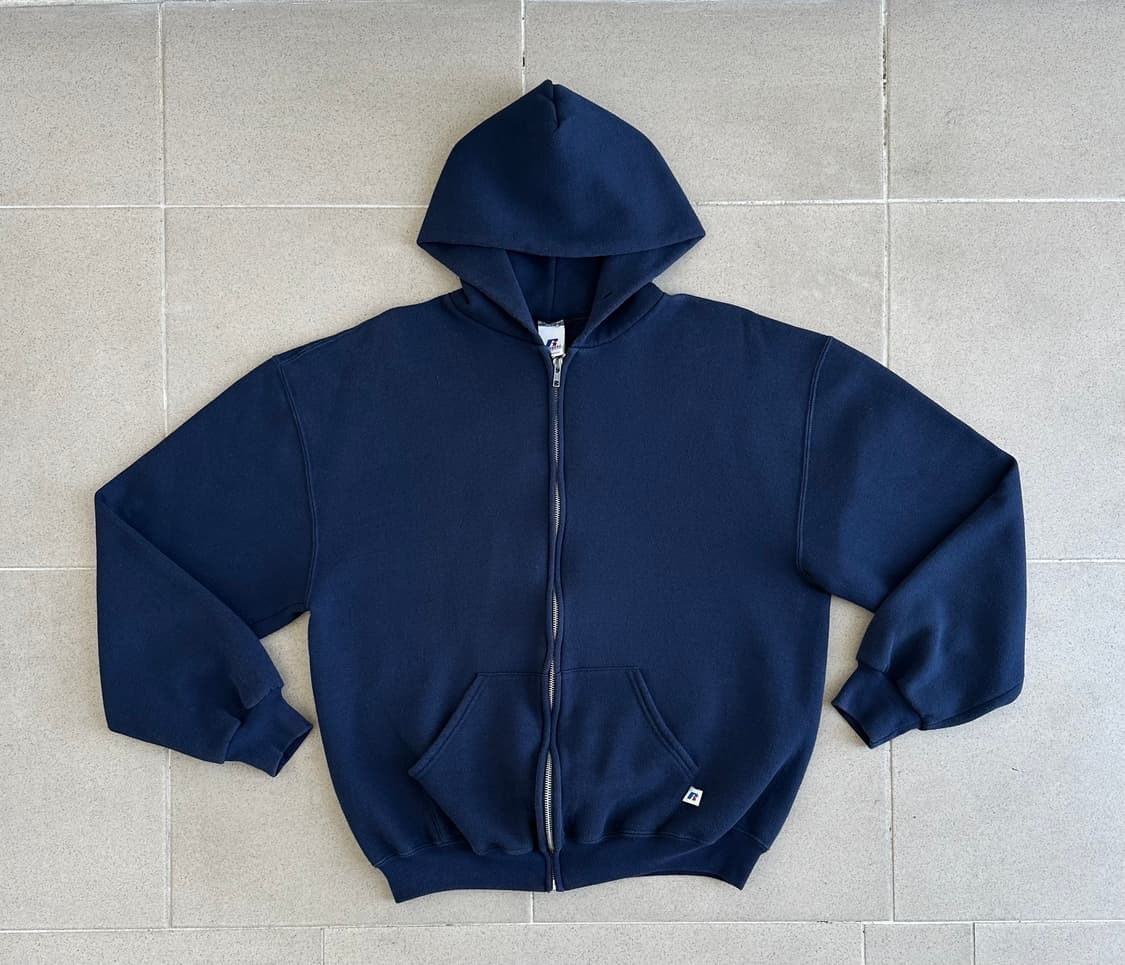 00s 빈티지 러셀 후드집업 네이비 L 상품이미지1