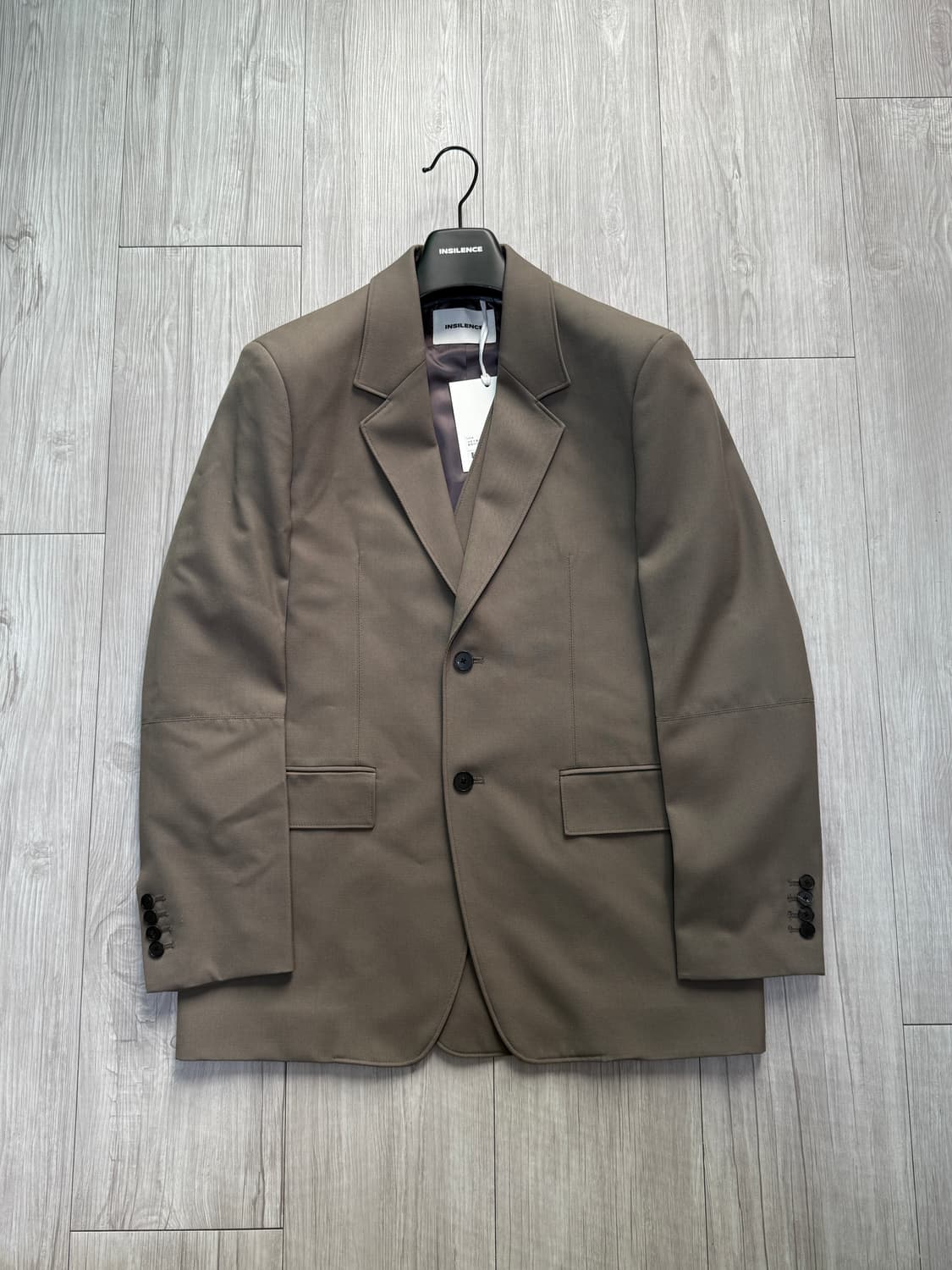 [M] 인사일런스 가넷 트윌 패널 울 블레이저 MUD BEIGE 상품이미지2