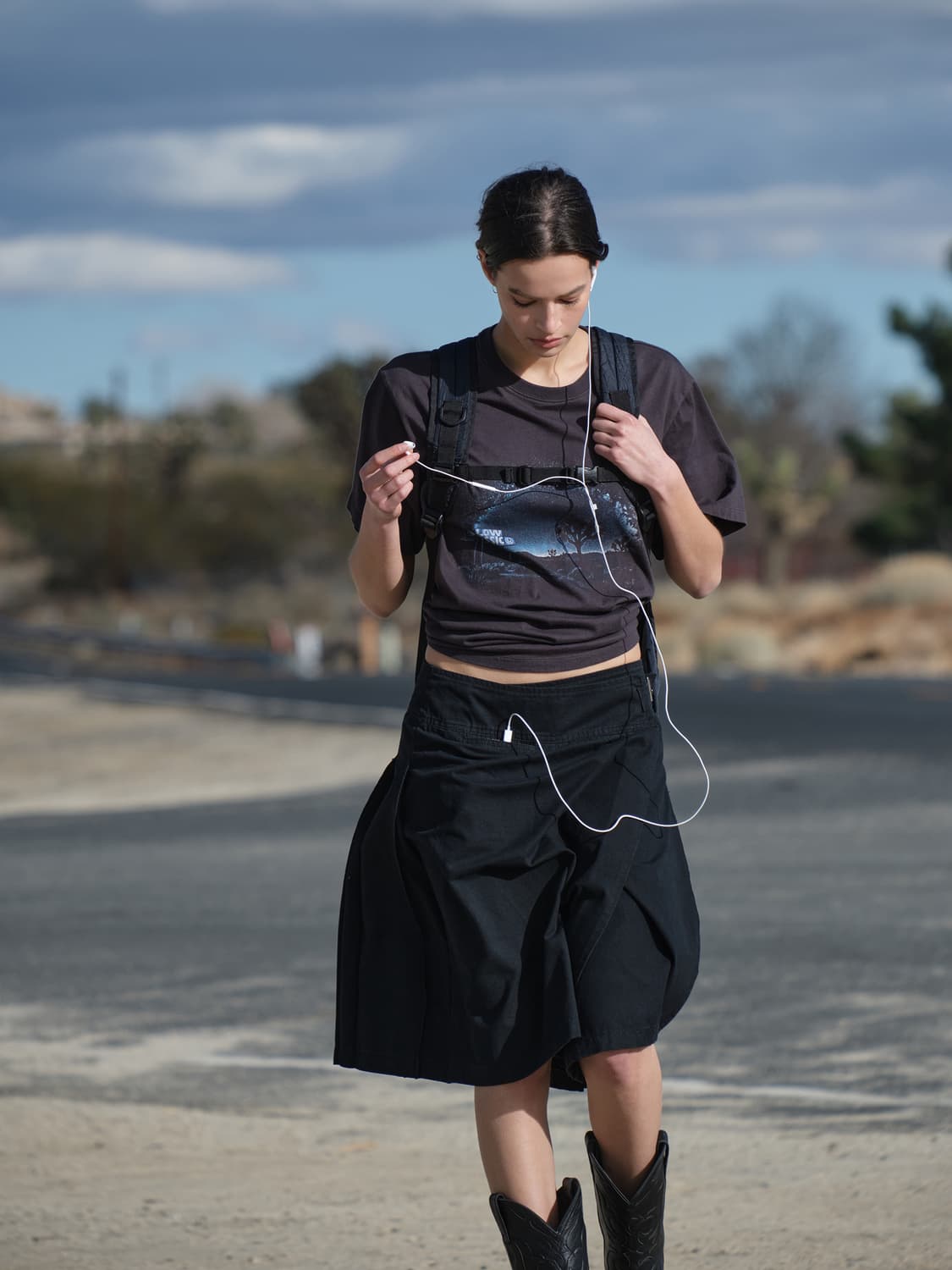 로우클래식 JOSHUA TREE T-SHIRT DEEP CHARCOAL 상품이미지3