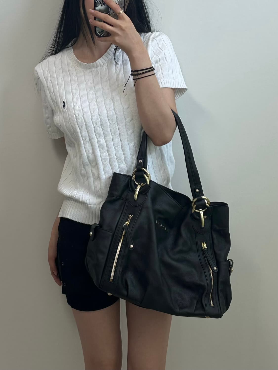 Sisley 시슬리 금장 블랙 숄더백  상품이미지2