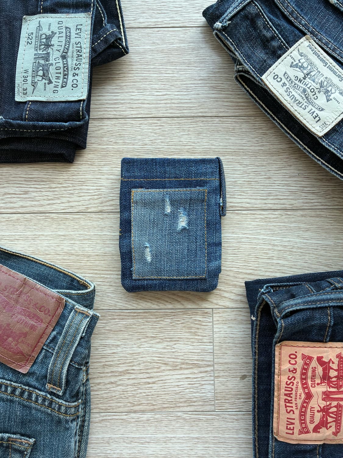Levi's 504 demin patch Remake wallet 상품이미지6