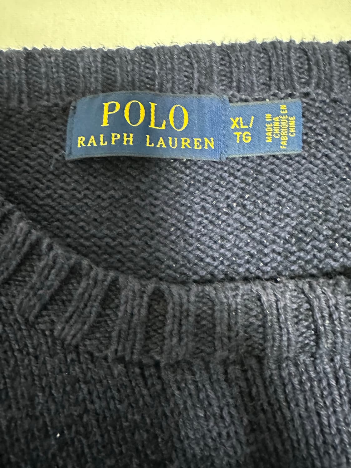 폴로 랄프로렌 곰돌이 니트 XL 네이비 상품이미지5