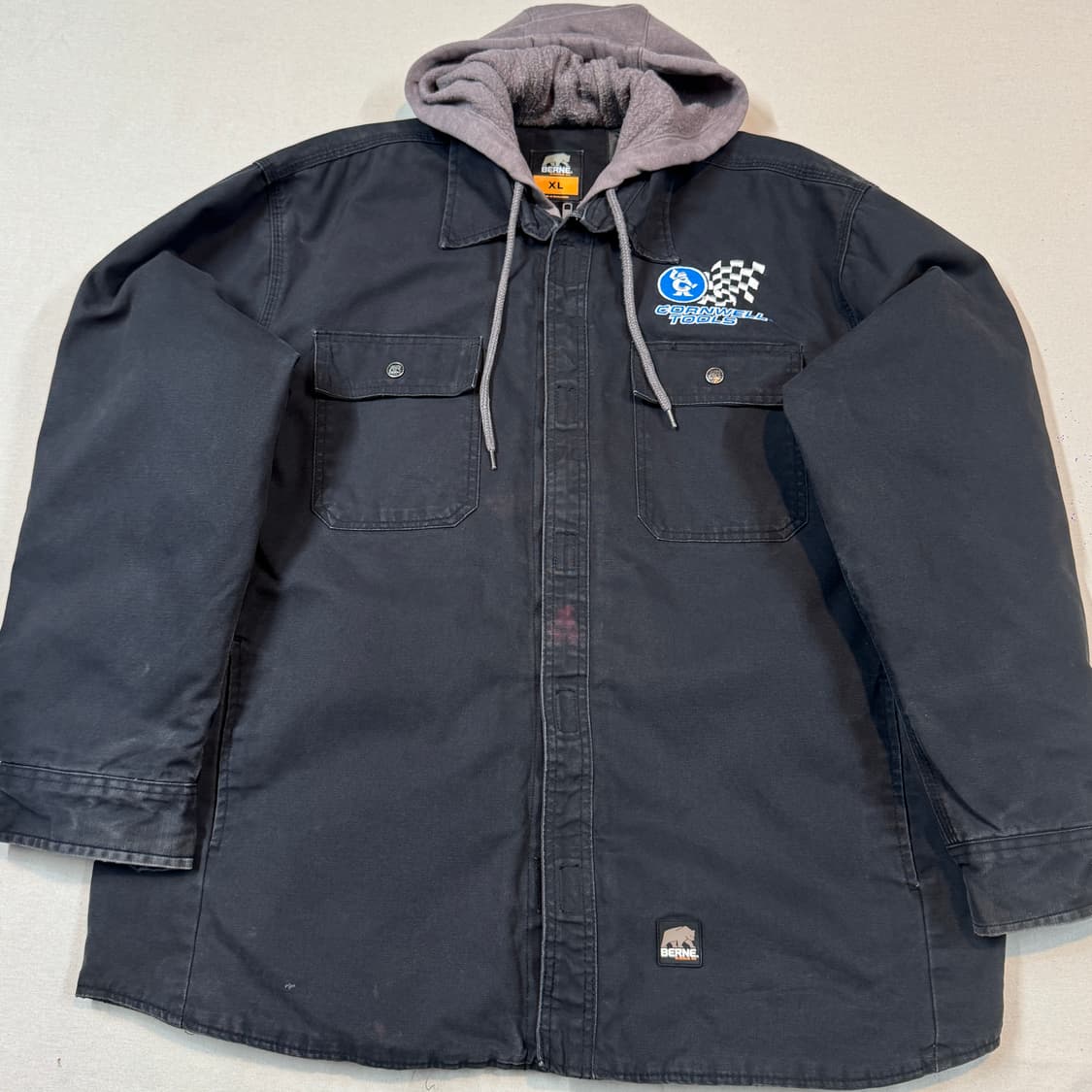 XL) BERNE 빈티지 후드 레이어 워크 자켓 상품이미지2