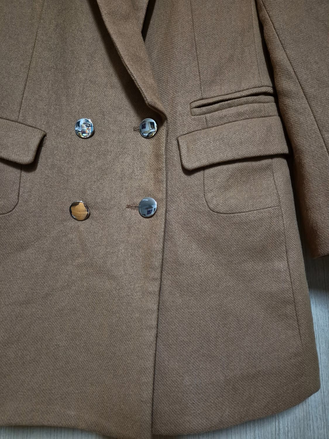 질샌더 브라운 더블 버튼 코트 상품이미지2