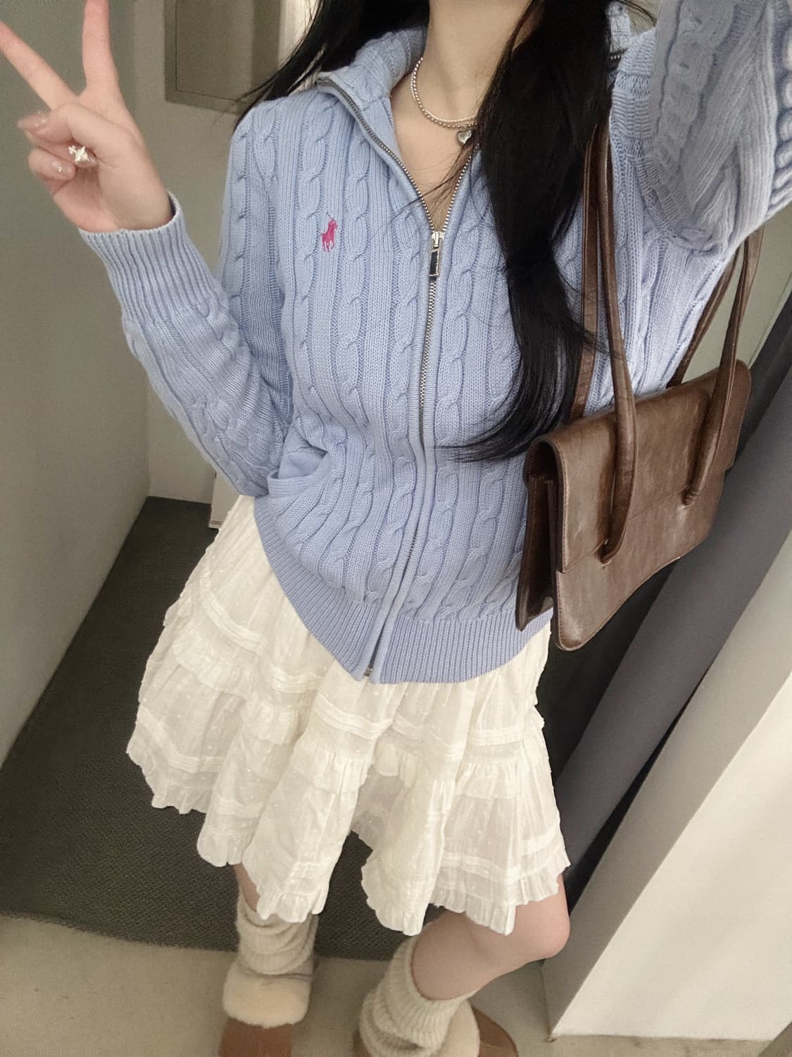 랄프로렌 스포츠 케이블 니트집업  상품이미지1