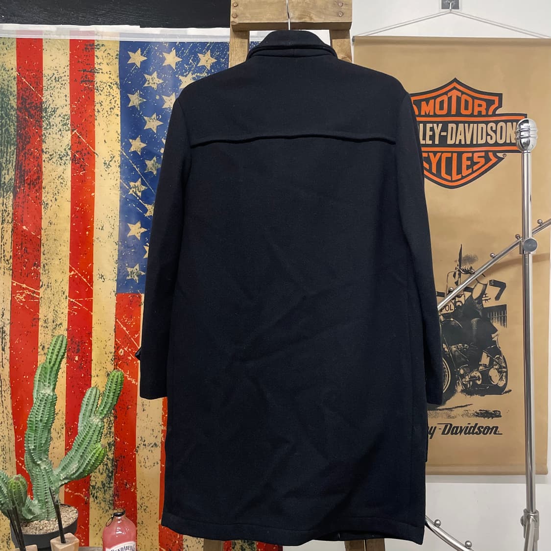 00s 폴로 랄프로렌 클래식 블랙 울 더플 코트 떡볶이 코트 N215 상품이미지2