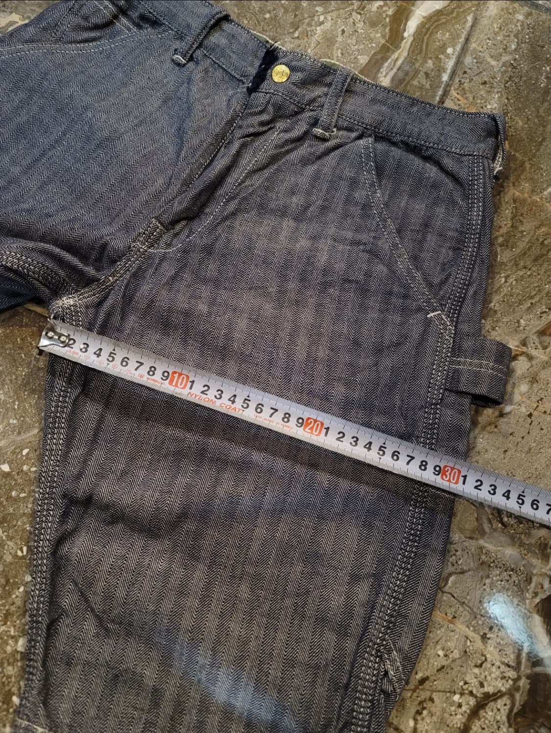리얼맥코이 헤링본 카펜터 하프팬츠 상품이미지6