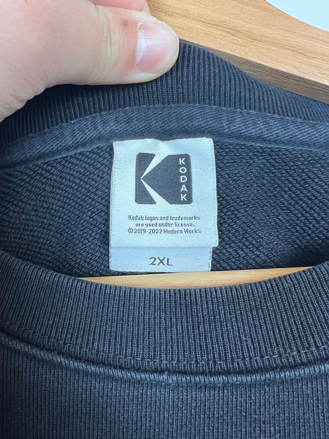 코닥 블랙 프린팅 맨투맨 2XL 상품이미지3