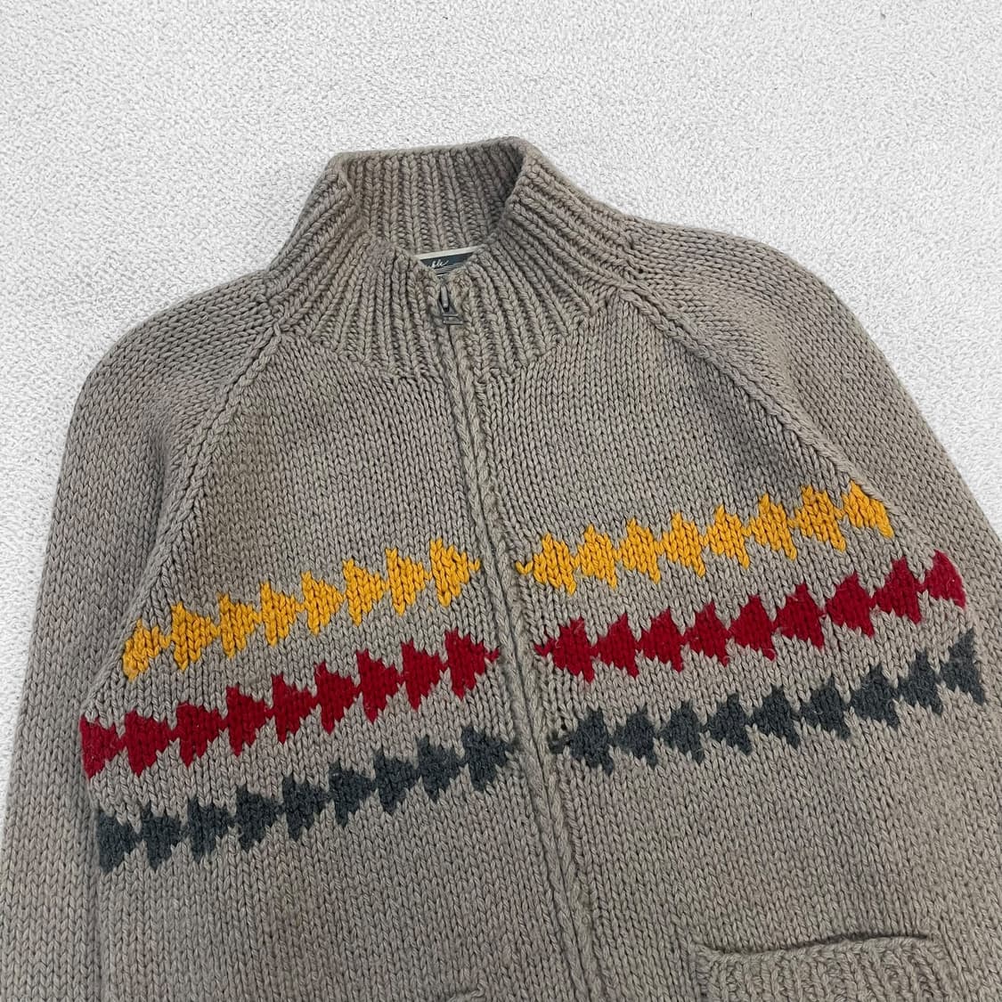 Varsity Club 아메리칸 빈티지 노르딕 코위찬 니트집업 상품이미지4