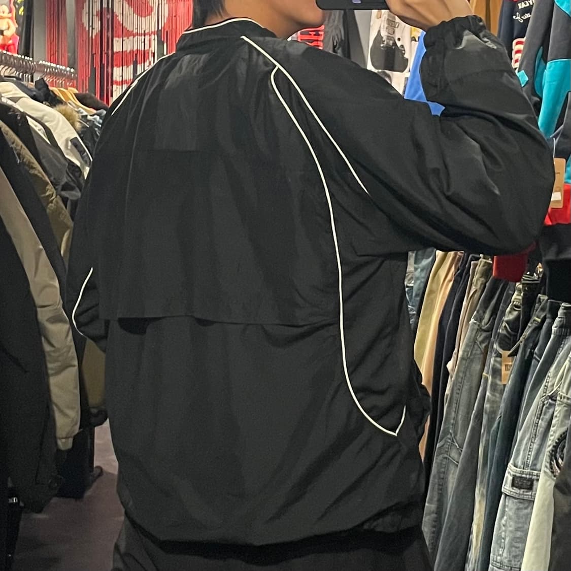 [IM] 나이키 올드스쿨 블랙 하프집업 웜업 상품이미지5