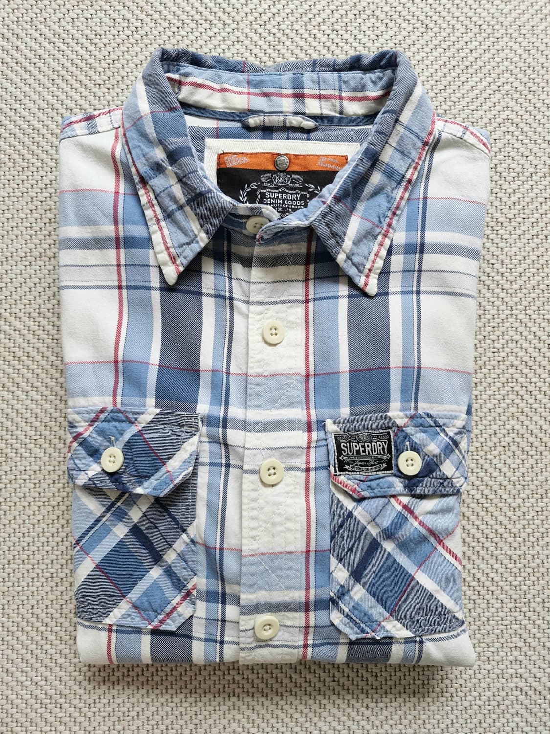 슈퍼드라이 체크 셔츠 L  상품이미지9