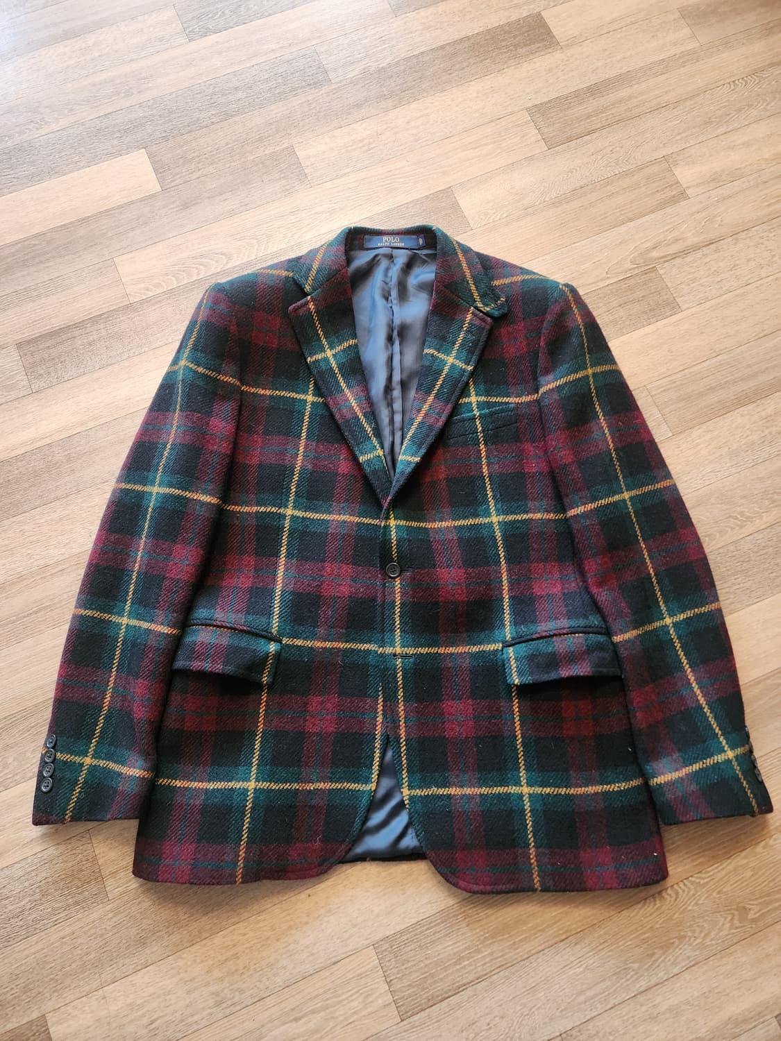 폴로 랄프로렌 멀티체크 자켓 42R made in italy 상품이미지3