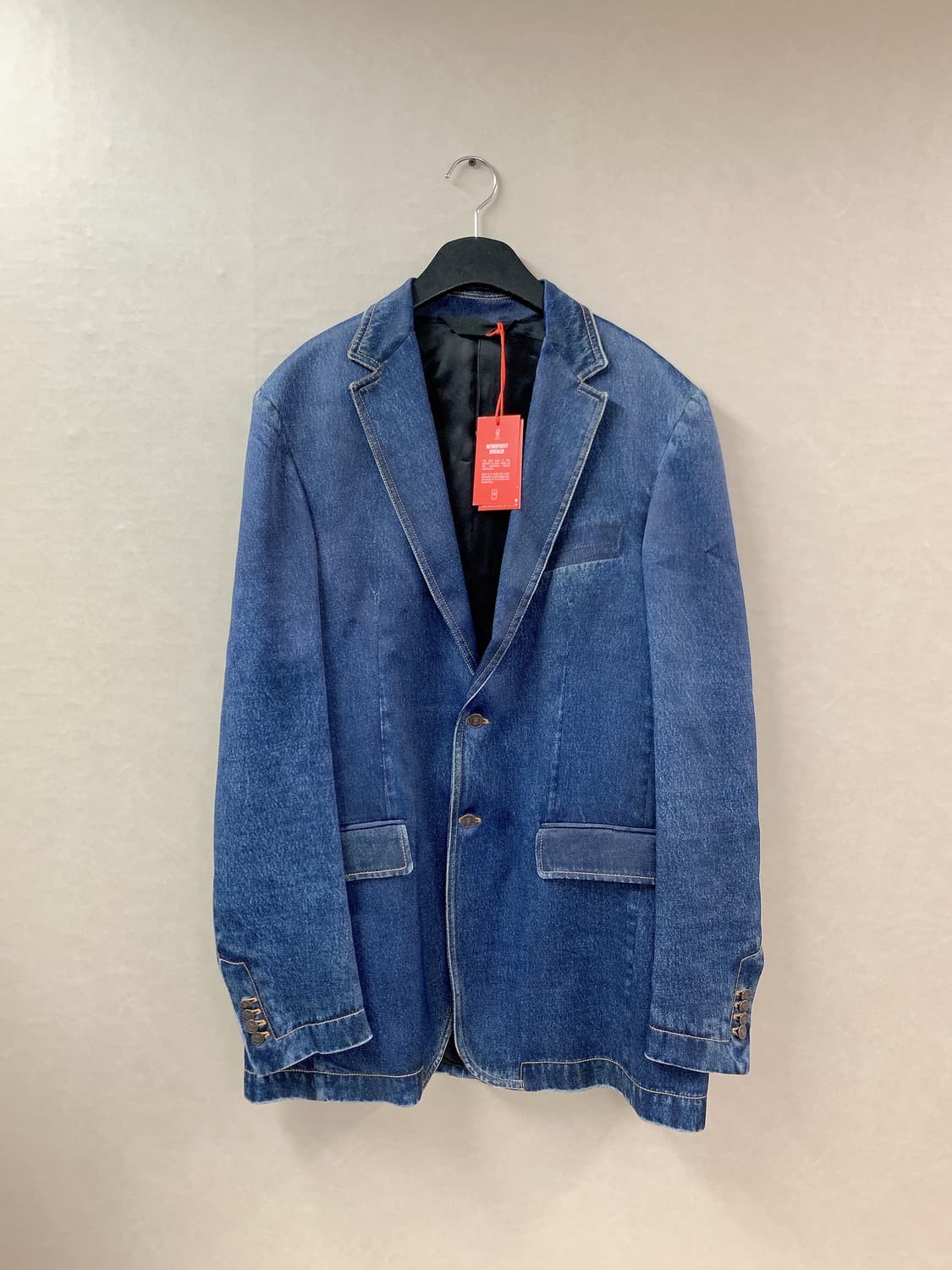 디젤 남성 블루 레이온 자켓 상품이미지1
