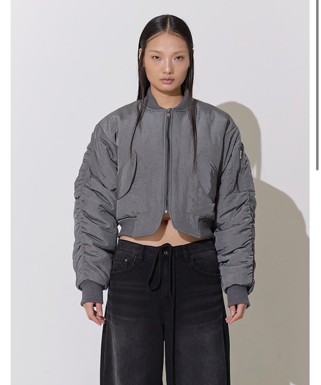 세이스라 셔링 MA 1 자켓 그레이 상품이미지1