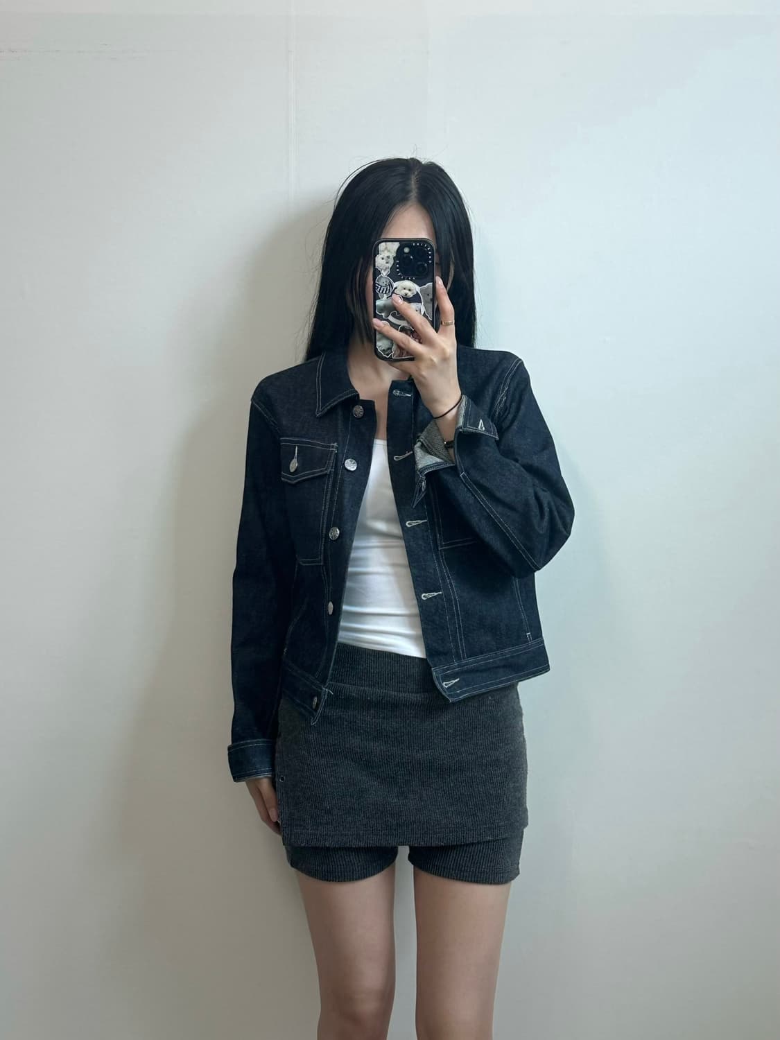 아네스베 스티치 포켓 데님 자켓 상품이미지1
