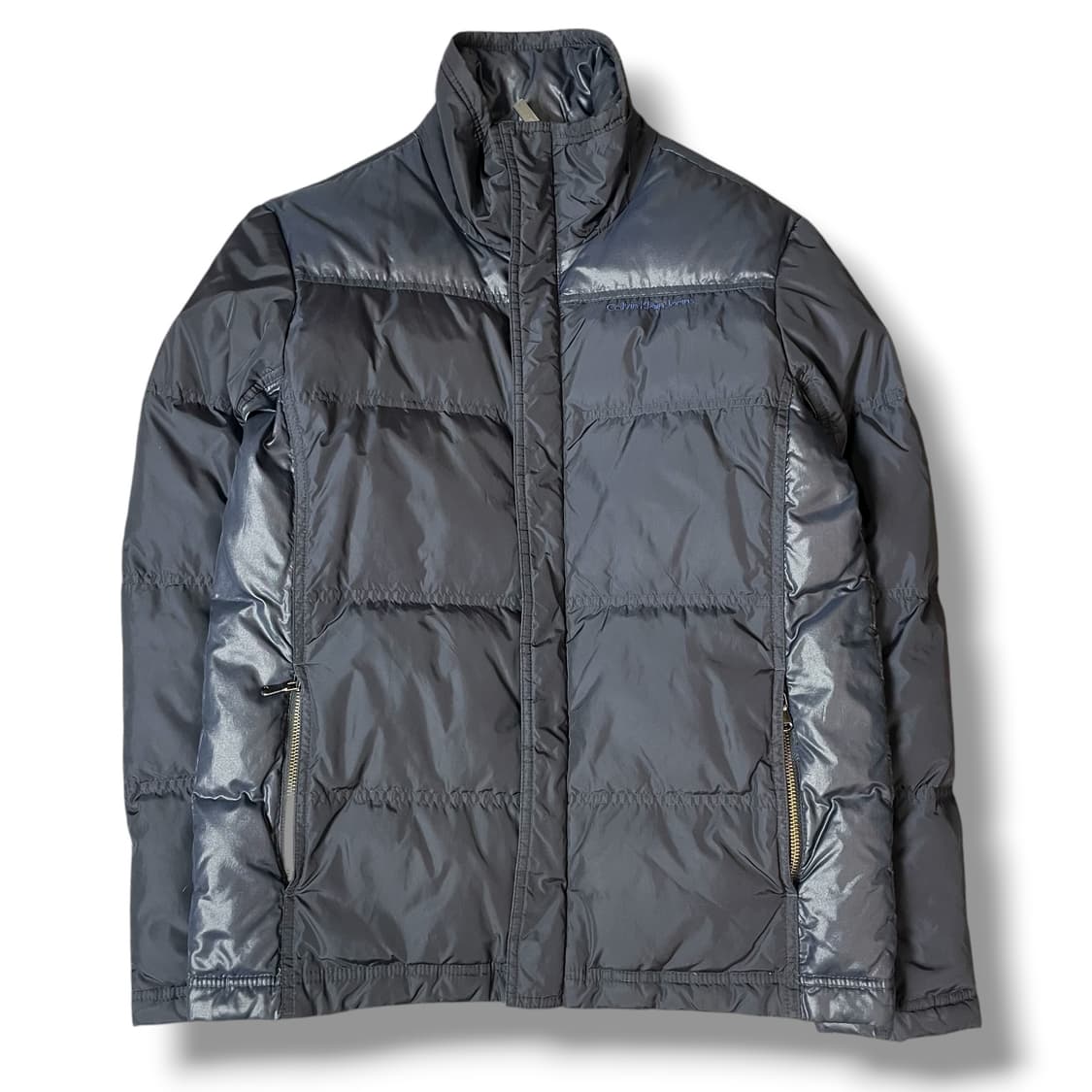 캘빈진스 네이비 자수 로고 경량 패딩 S 상품이미지1