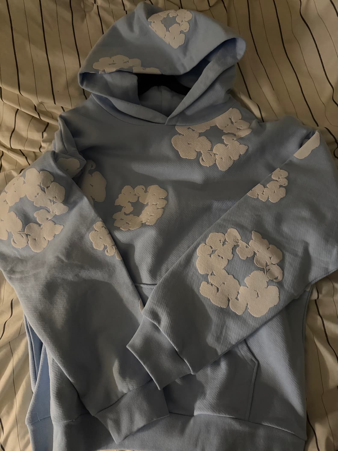 데님티어스 파우더블루 후드티 L사이즈 상품이미지1