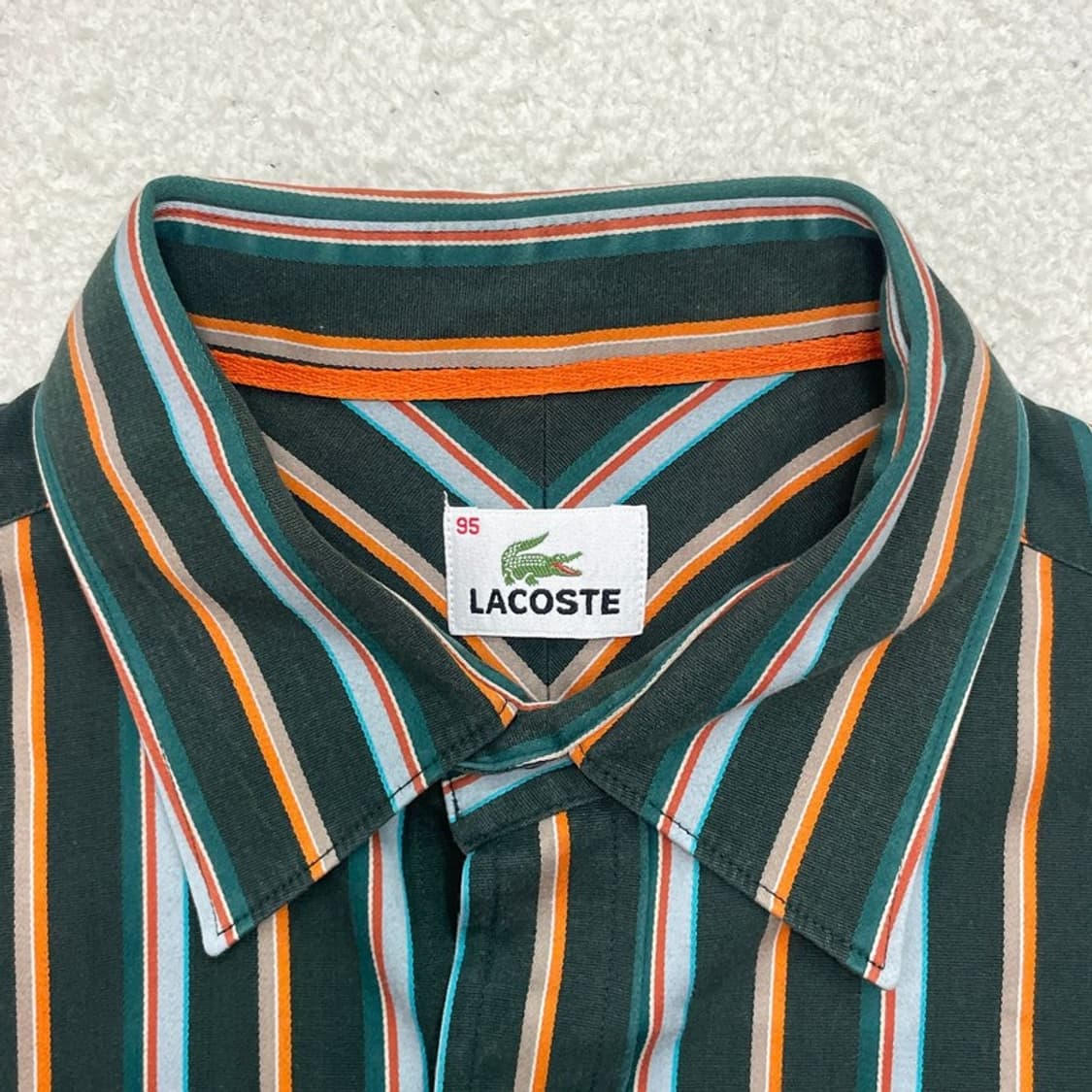 LACOSTE 스트라이프 셔츠 그린 95 상품이미지5