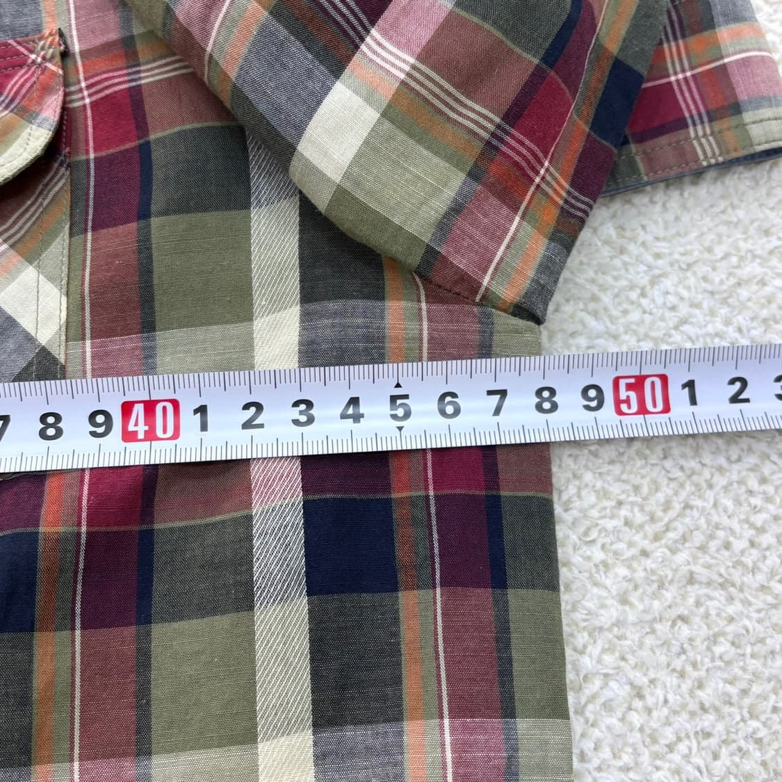 90 헤지스 투포켓 체크 패턴 셔츠 0416E 상품이미지6