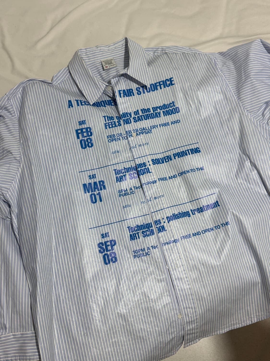 Stu 에스티유 코티드 프린팅 스트라이프 셔츠  상품이미지2