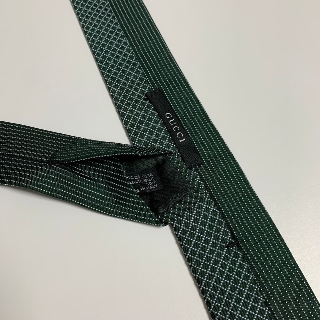구찌(GUCCI) 슬림 내로우넥타이 명품클래식 그린컬러 최상급 5.6cm 상품이미지7