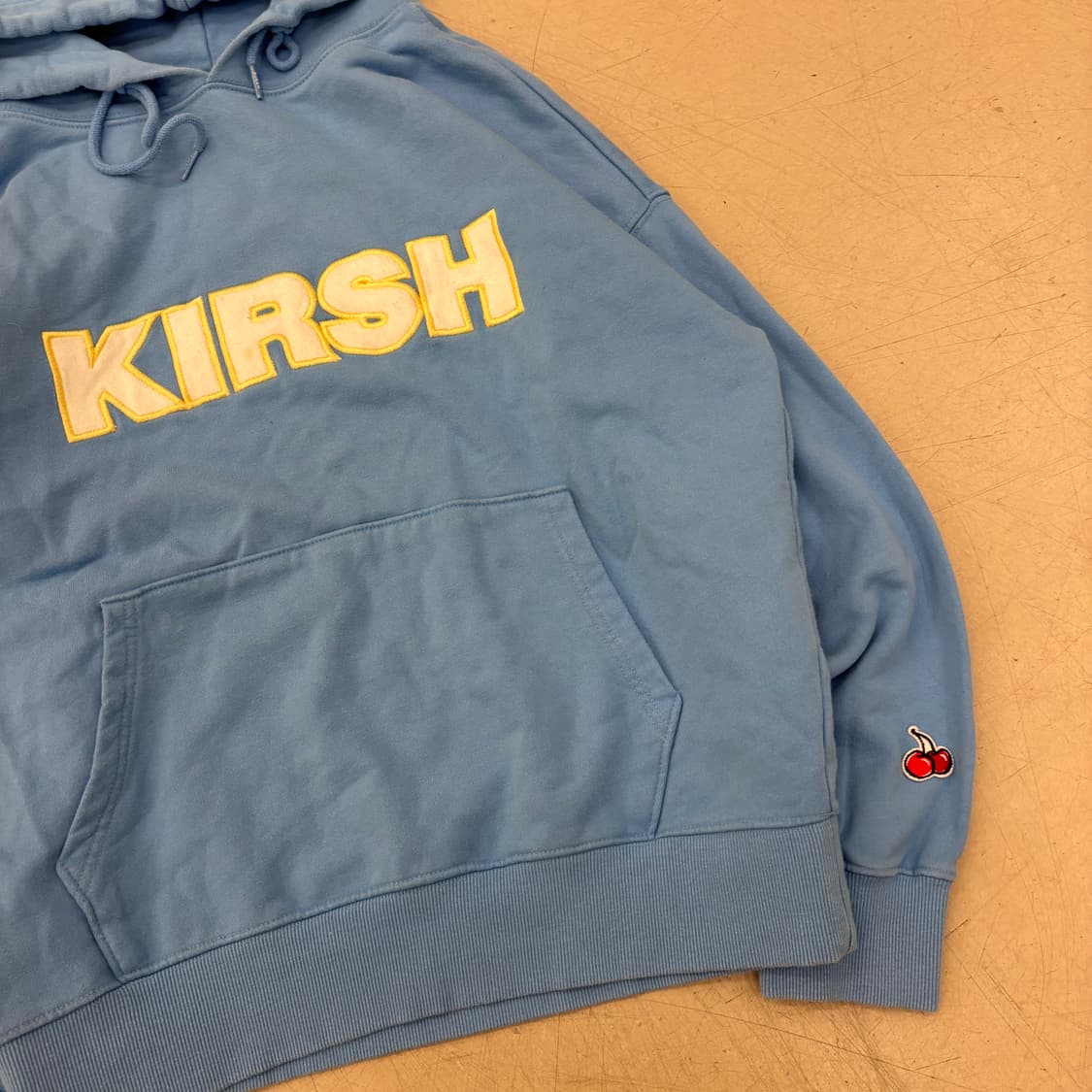 키르시 스카이블루 빅로고 후드티 상품이미지2