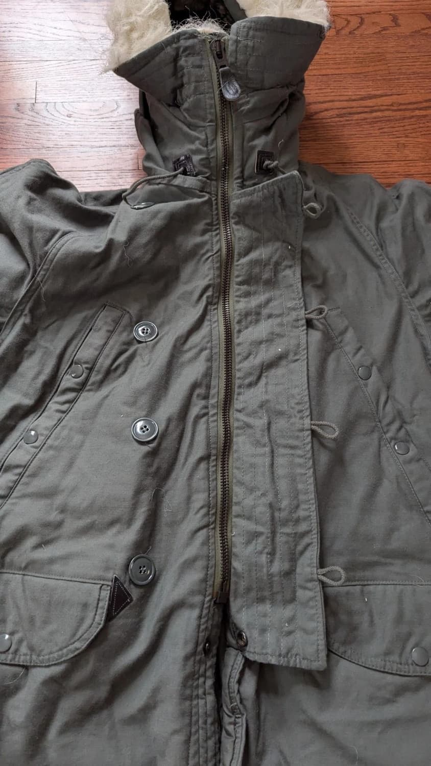 80s 미공군 납품용 그린브라이어 인더스트리 N-3B 파카 올리브그린 상품이미지2