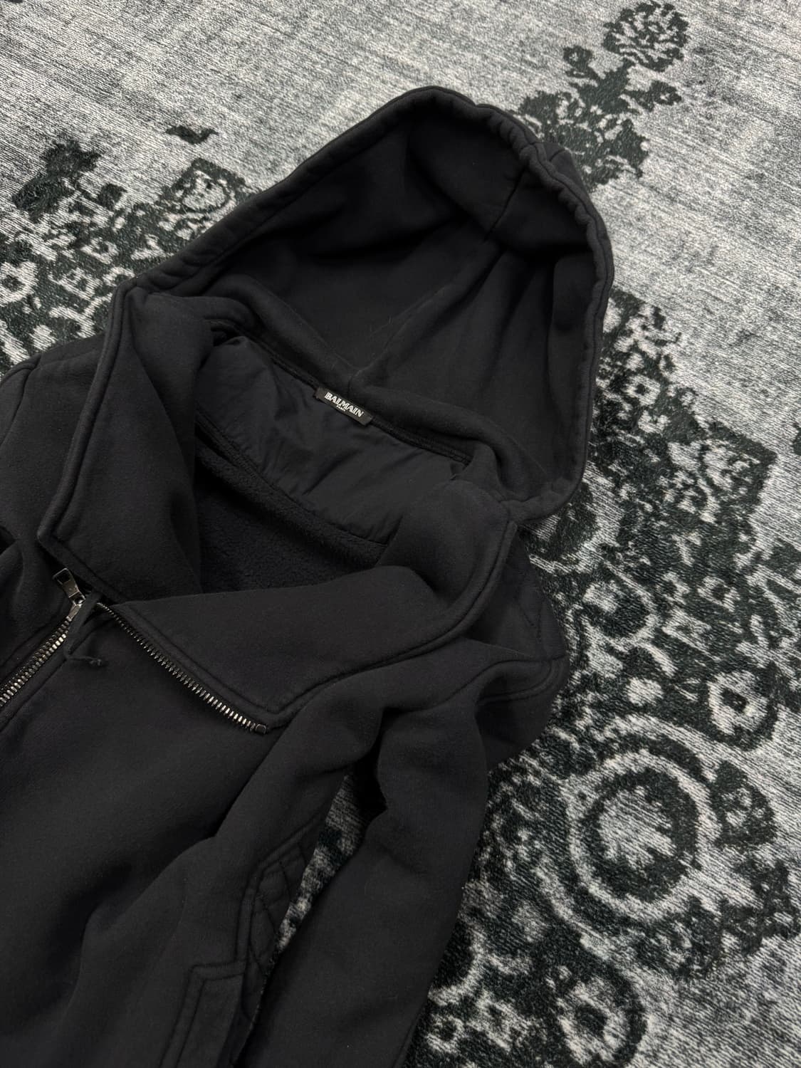 Balmain asymmetric biker hood zip up 상품이미지3
