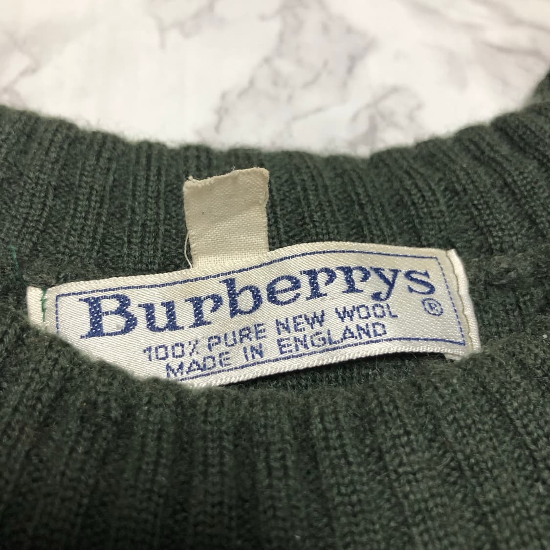 버버리 니트 딥카키 램스울 라운드  상품이미지4