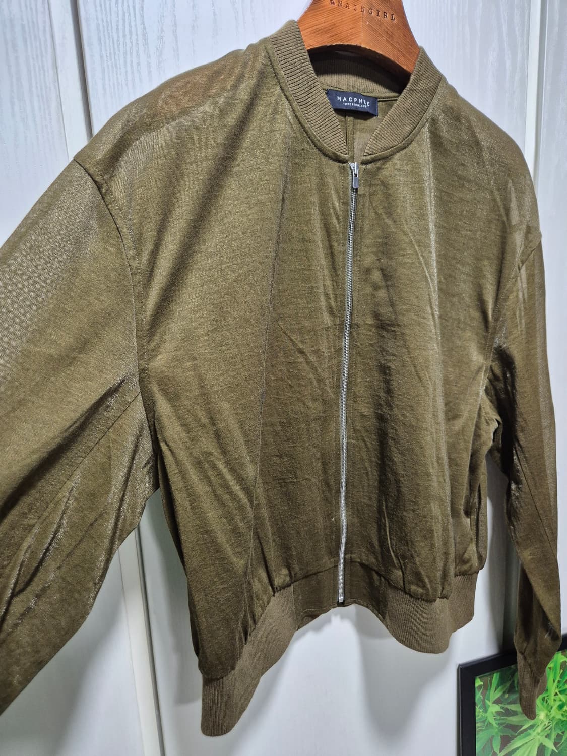 (세일)JPN VTG.MAGPRIE 메쉬 블루종 자켓 카키 상품이미지6
