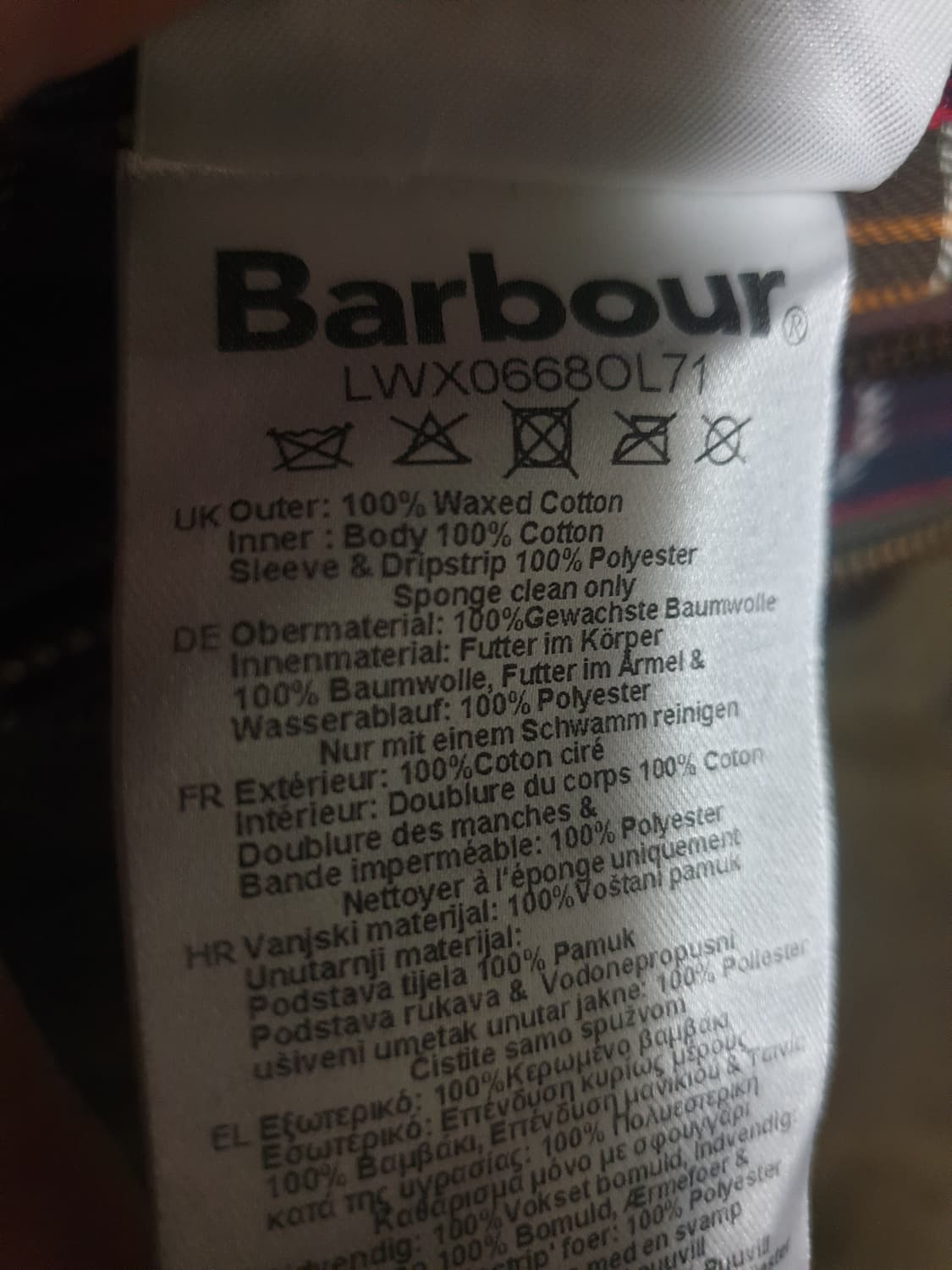 (빈티지) BARBOUR 바버 비드넬 클래식 왁스 자켓 올리브(EU42) 상품이미지9