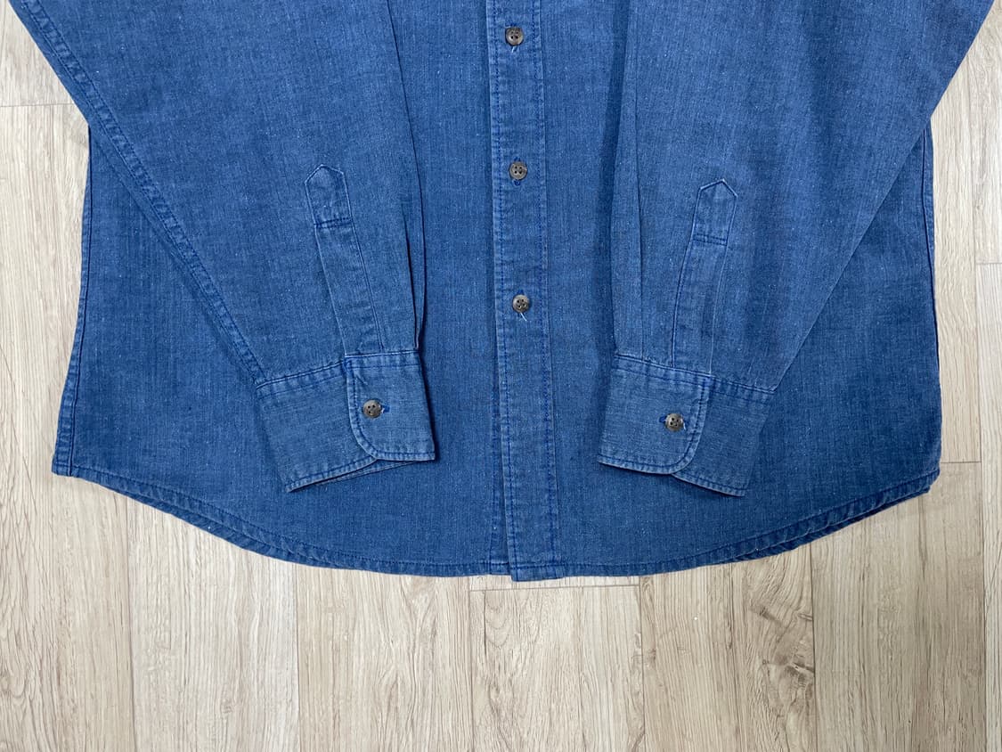100~105) 90 리바이스 다크블루 데님 워크셔츠(RRL&LVC&폴로 상품이미지8