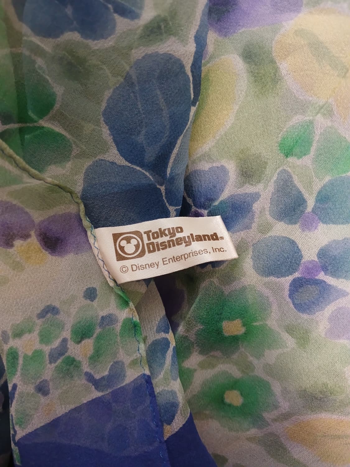 모리걸 디즈니 블루 플라워 실크스카프  상품이미지2