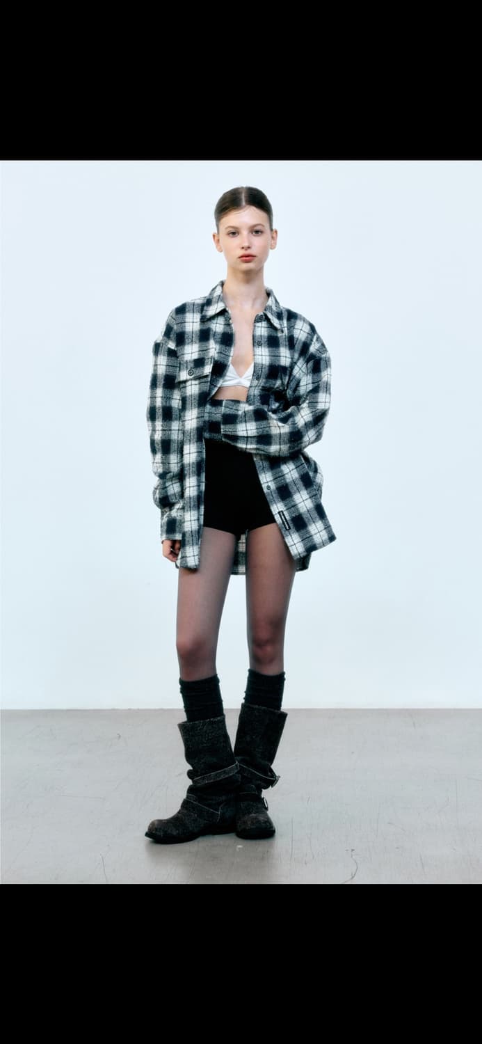 더오유 NATURAL VINTAGE CHECK SHIRTS (NAVY) 상품이미지4