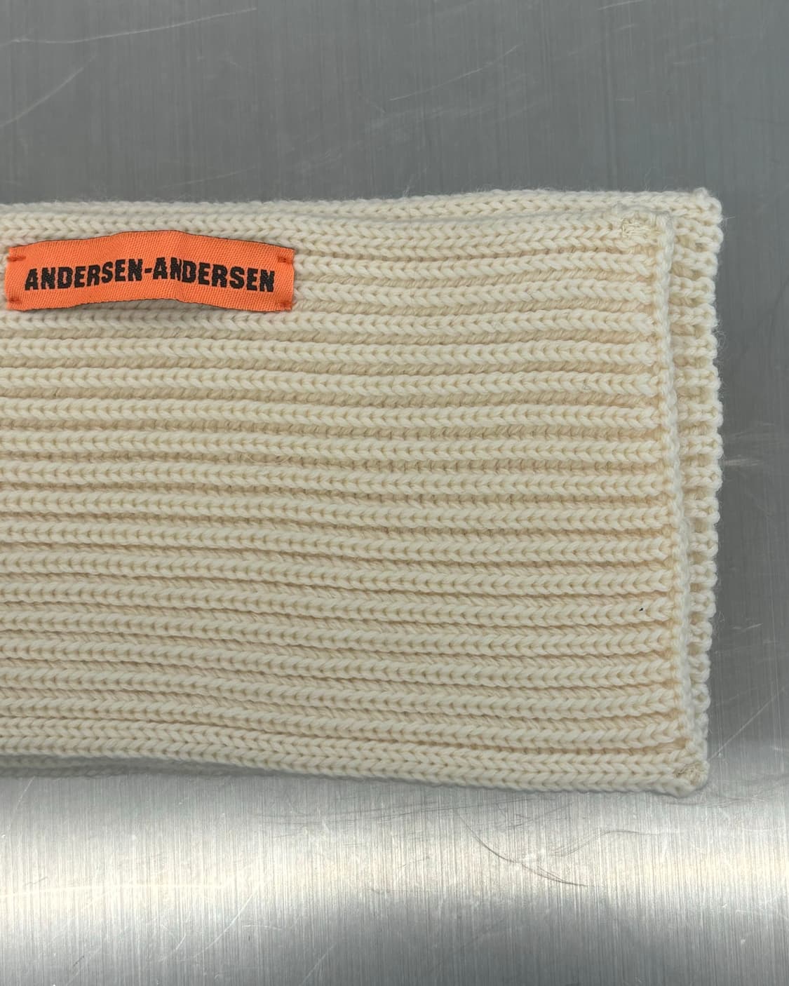 안데르센-안데르센 오프화이트 울 머플러 상품이미지4