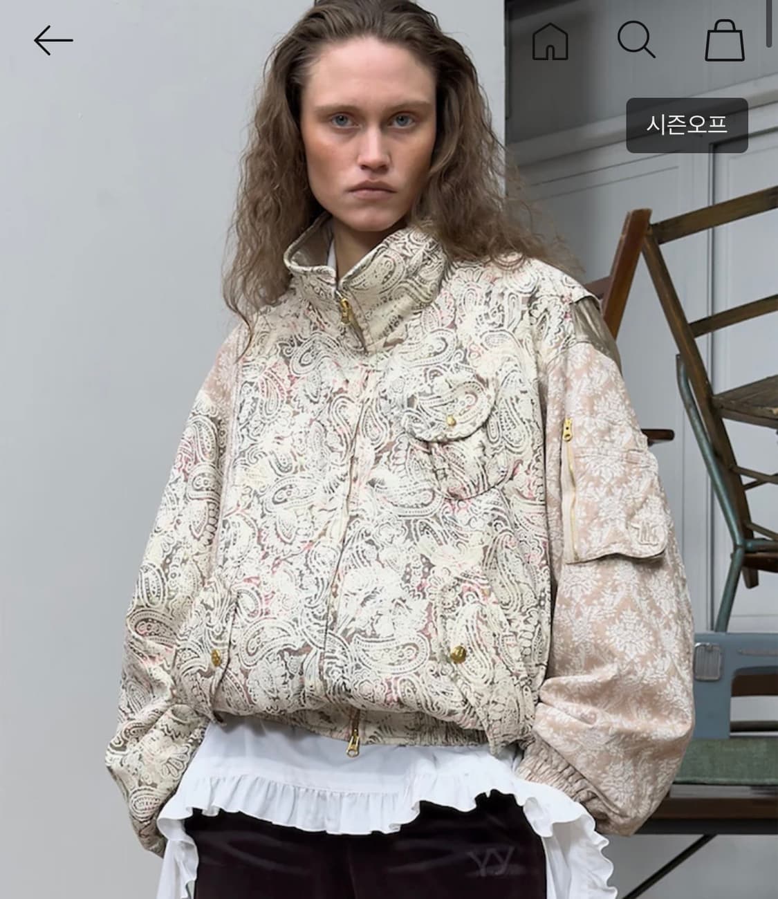 (구해요) 오픈와이와이 페이즐리 카고 봄버 상품이미지1