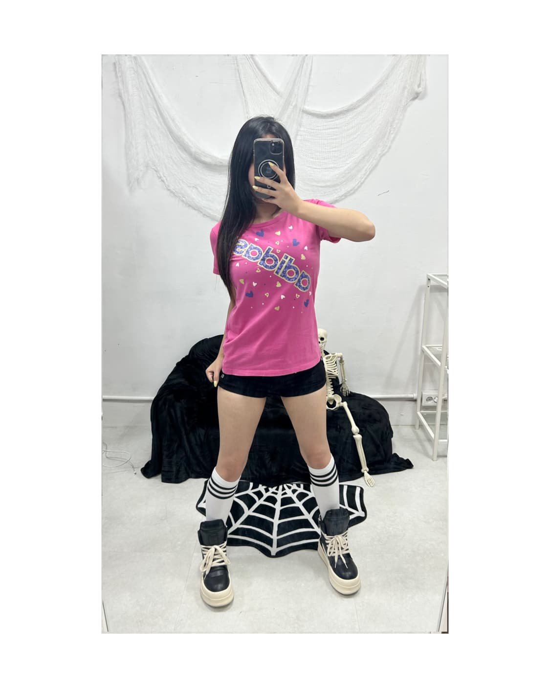 ADIDAS PINK HEART LOGO T-SHIRT 상품이미지1