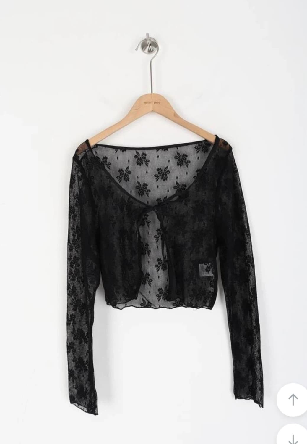 블랙 시스루 가디건 상품이미지1